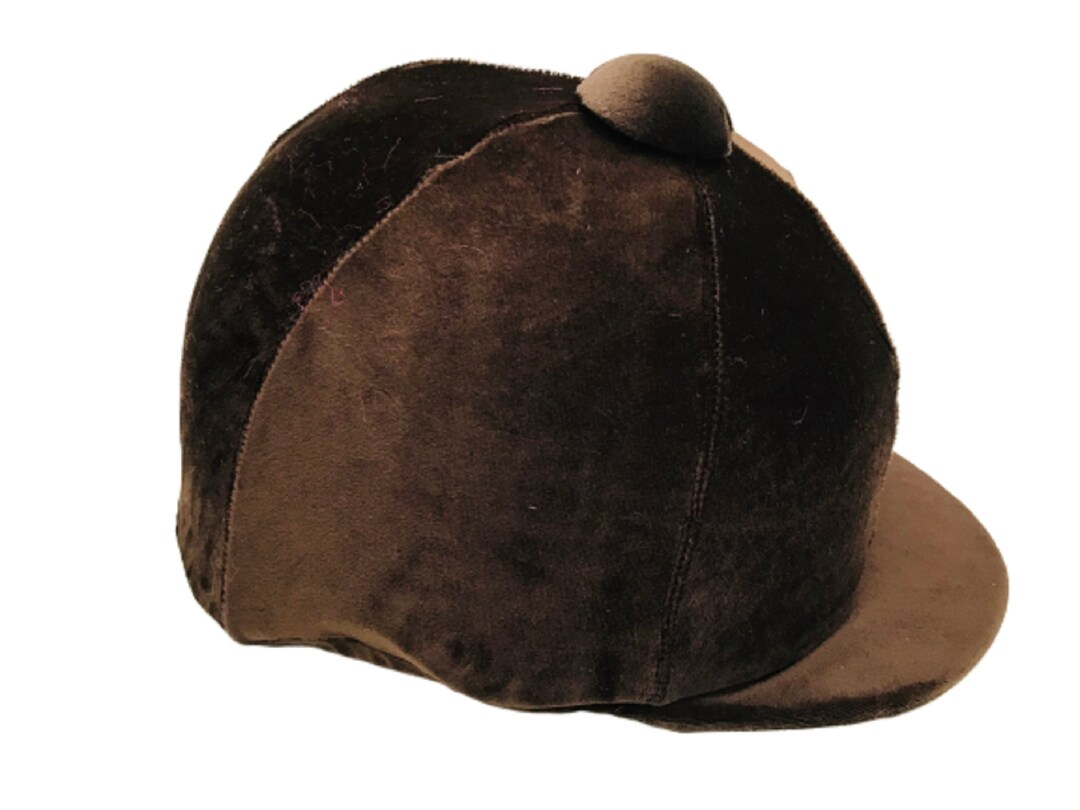 Riding Hat Cover Equestrian Horse Skull Cap Cover Brown Velvet Etsy