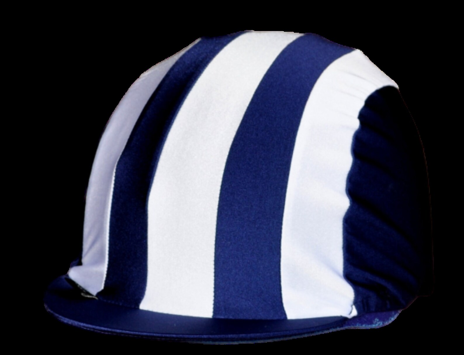 Riding Hat Cover Equestrian Horse Skull Cap Cover Navy Blue and White