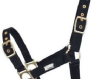 Full Size Roma Adjustable Nylon Headcollar - Black - WAS 12.95 now 10 pounds for 2