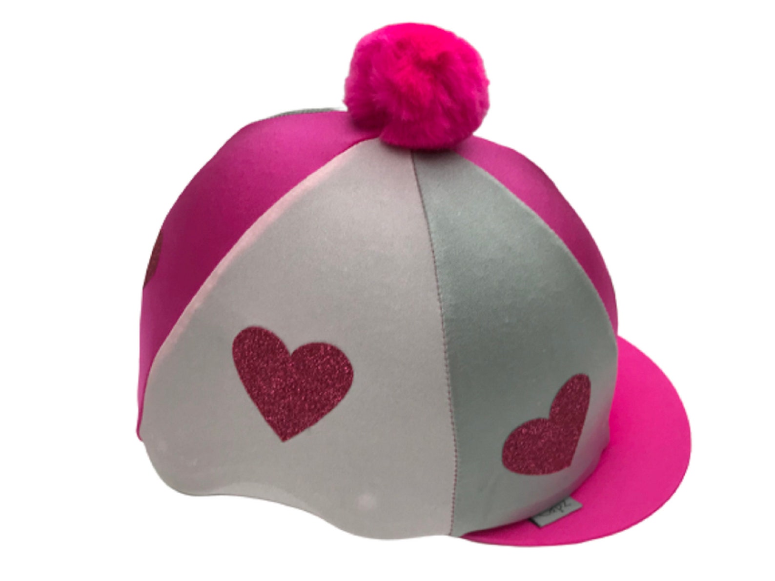 Riding Hat Cover Equestrian Horse Skull Cap Cover Pom Pom Pink Etsy