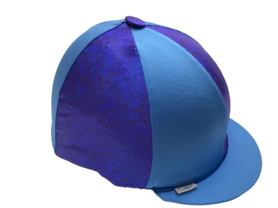 Accessoires Hoeden & petten Helmen Sporthelmen Rijhoed Cover Ruiterpaard Schedel Cap Cover Blue Navy en White Stars Fietshelm Cover One Size Fits All 