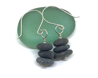 Pacific Northwest Beach Pebble Earrings