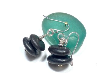 Lake Michigan Small Beach Pebble Earrings