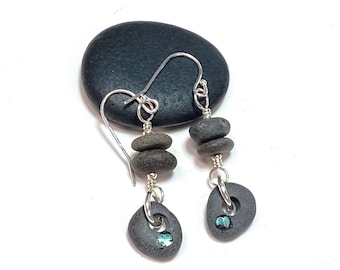 Pebble Dangle Earring with Turquoise