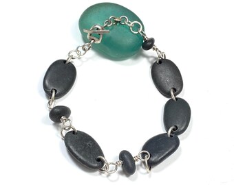 Lake Michigan Beach Pebble Bracelet