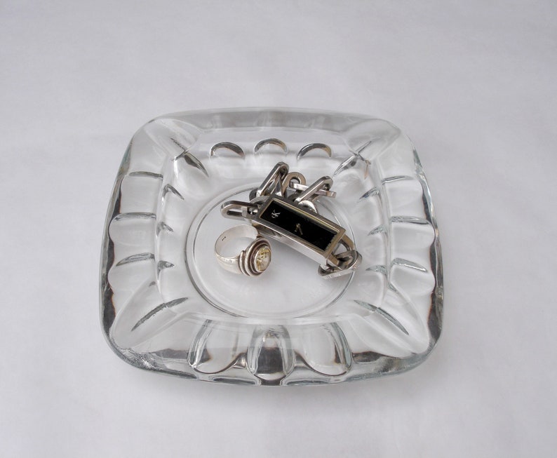 Heavy Glass Ashtray French Vintage Ashtray Made in France Etsy