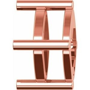 14K Gold Cushion Slide Pendant Mounting Available in 6x6mm