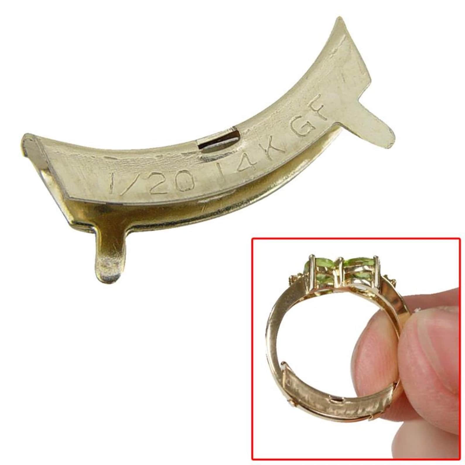 14K Gold-filled Spring Ring Sizer: Adjustable Ring Guard Jewelry ...