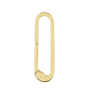 14K Gold Hinged Push Clasp Circle Bail Connectors Available in Large / Medium / Small Sizes
