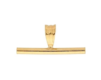 14/20 Yellow Gold-Filled Brooch Converter: Pin to Pendant Adapter