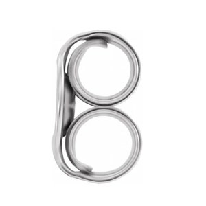 May include: Silver earring back with a double-loop design.