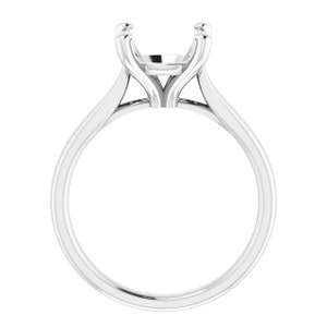 14K Gold Round Solitaire Engagement Ring Mounting Available in 4.1mm 12mm image 4