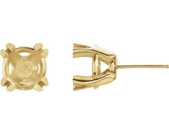 Kolczyki z okrągłym, rozszczepionym uchwytem ze złota 14K, dostępne w rozmiarach od 4 mm do 8 mm