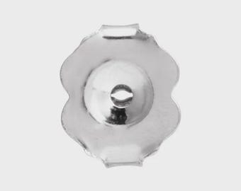 14K Solid Gold Friction Back with 5.2mm Pad | Medium Weight Earring Back Replacement