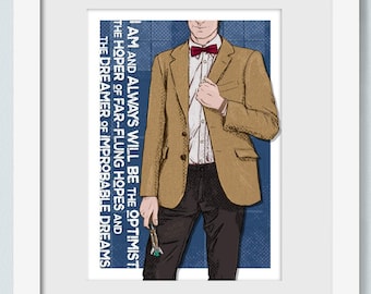 THE OPTIMIST - Doctor Who - Art Print - Wall Art - Eleventh Doctor