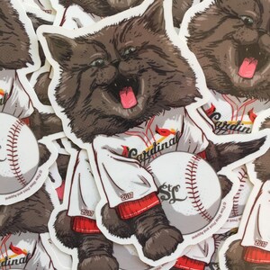 Rally Cat - Vinyl Sticker - St. Louis Baseball - Cardinals - free shipping