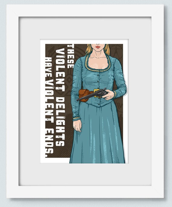 Violent Delights Art Print Wall Art Westworld Violent Delights Art Print Wall Art Westworld