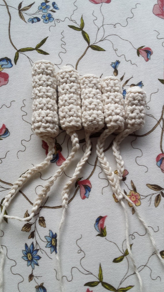 Reuseable Crochet Tampon set x 5 unbleached organic 100 Etsy