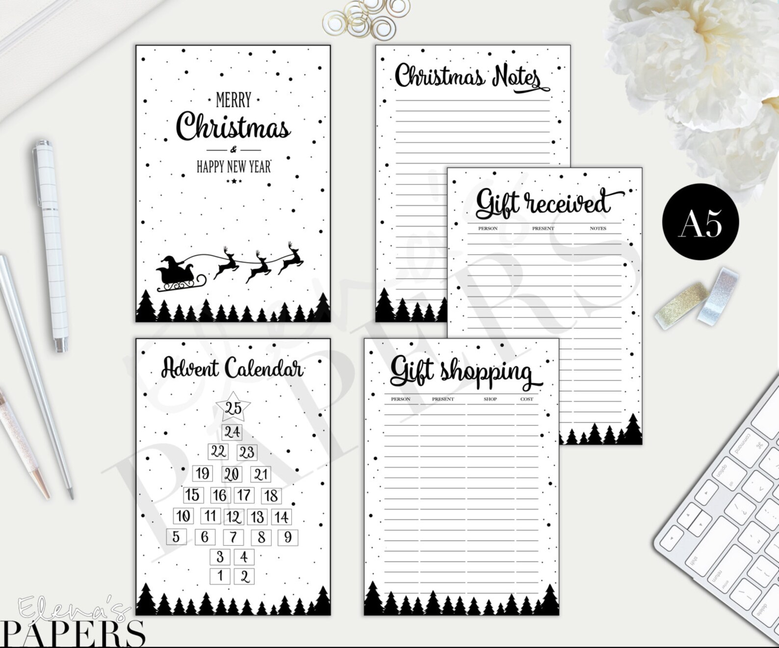 printable-a5-christmas-inserts-black-white-style-etsy