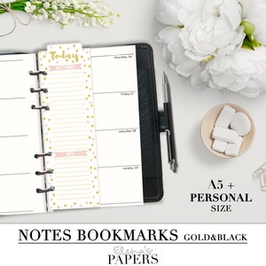 Printable TODAY and THIS WEEK Bookmarks for your Personal and A5 planner_To do_ Don&#39;t forget_ Page Marker Filofax planner_Notes bookmarks_