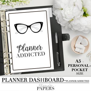 Printable DASHBOARD for your Pocket, Personal and A5 Planner_Planner addicted_Planner Divider quote_Printable divider_Filofax_INSPIRATIONAL