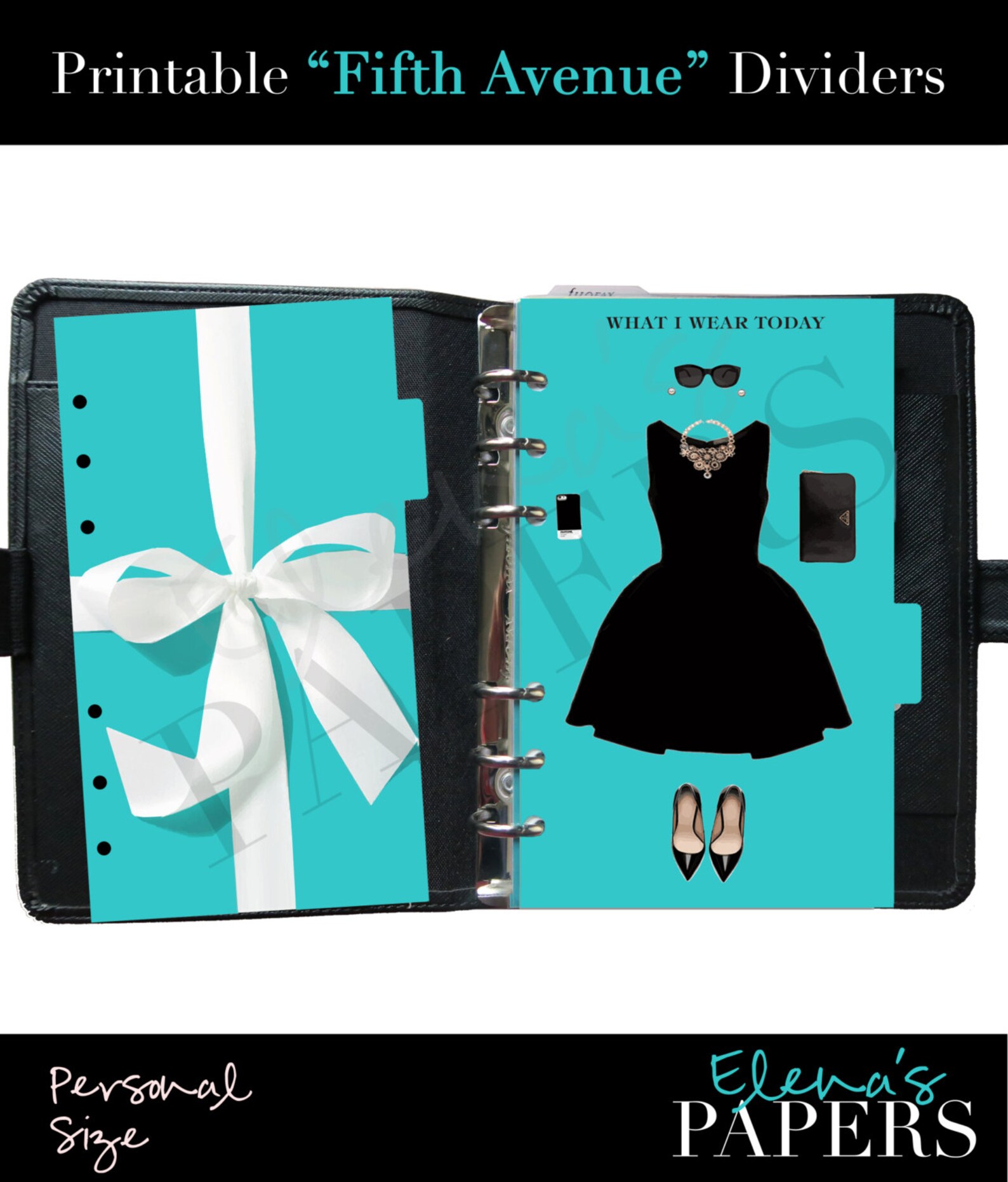 Personal Filofax Printable Dividers fifth Avenue - Etsy