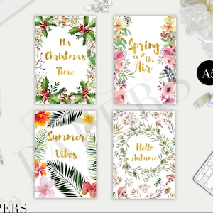 Printable A5 SEASONS Dividers for Your A5 and Franklin Covey Classic ...