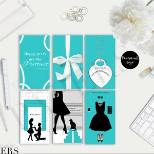 Personal filofax printable dividers &quot;Fifth Avenue&quot; style_light blue_New York style_quote PDF_Personal size