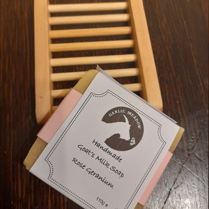 Handmade Goats Milk Soap gift set flannel, soap rack, soap bag. Eco-friendly. Zero waste.