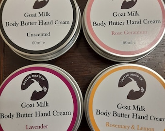 Goat Milk Intensive Moisturiser Body Butter Hand Cream Natural Handmade