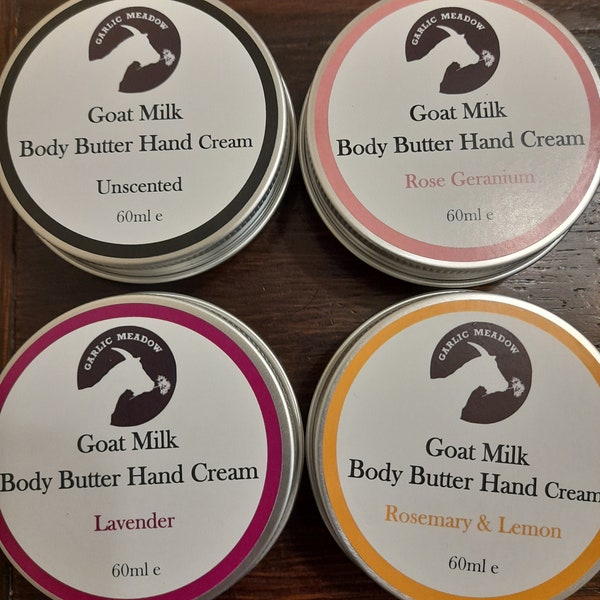 Goat Milk Intensive Moisturiser Body Butter Hand Cream Natural Handmade