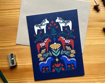 Dala Horse Greeting Card // Stationery