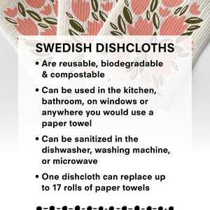 Swedish Dishcloth // Dala Horse Design // Reusable Paper Towel image 6