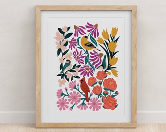 Birds and Blossoms // Fine Art Print