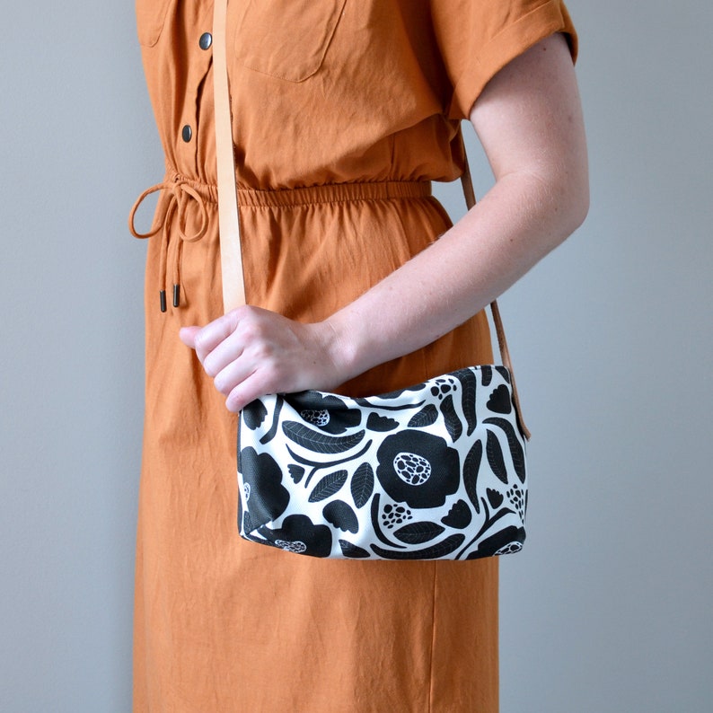 Crossbody canvas bag Blue Watercolor Waterfall