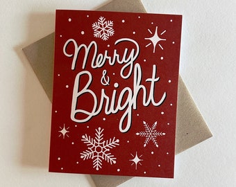 Merry & Bright Greeting Card // Stationery