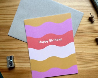 Happy Birthday Greeting Card // Blank Inside