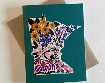 Minnesota Floral Greeting Card // Stationery