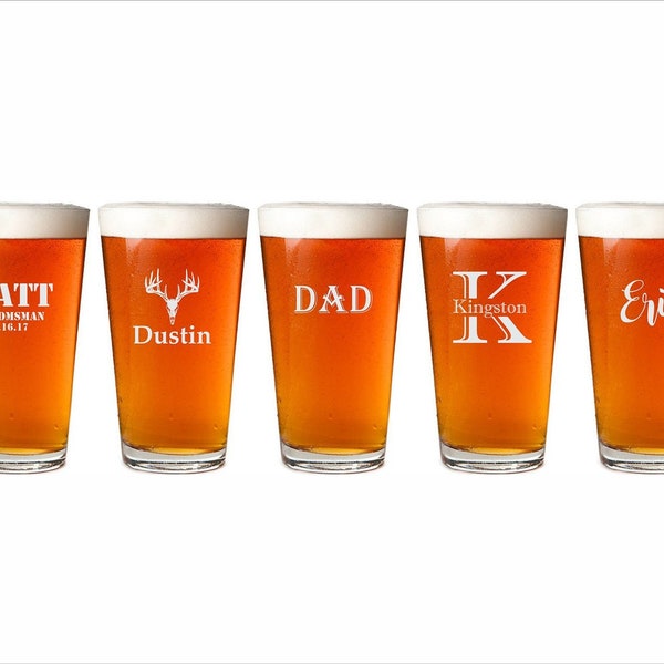 Personalized Beer Glass, Groomsmen Gift, Engraved Pint Glass, Beer Glasses, Personalized Pint Glass, Beer Gift, Best Man, Custom pint glass