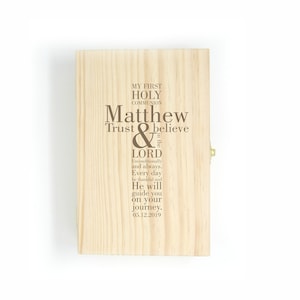 First Communion Gift, Holy Communion, Confirmation, Engraved Keepsake Box, Treasure Box,  Personalized Baptism Gift, Custom Christening Gift