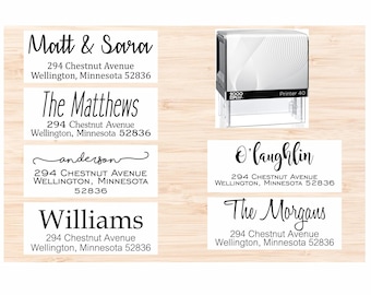 Custom Rectangle Self-Inking Stamp, Return Address Stamp, Housewarming Gift, Personalized Stamper, Wedding Stamps, Self Inking Return Label