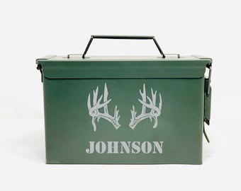Ammo Box, Gifts for Father's Day, Grandpa Gift, Dad, Groomsmen Gifts, Storage Container, Personalized Groom Gift, Custom Father Present