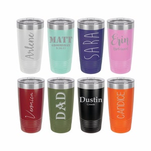 20 Unzen Becher, Edelstahl, personalisierte bunte Becher, Metallbecher, große kundenspezifische Becher, Namensbecher, gravierte Becher