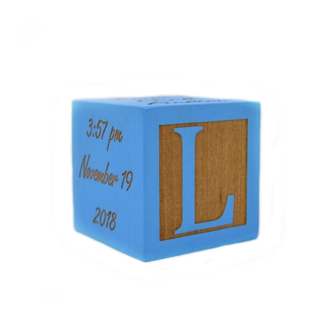 Personalized Baby Block Custom Baby Gift Newborn Keepsake Etsy