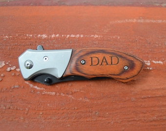 Custom Knife, Knife for Dad, Groomsman Gift, Godfather Gift, Fathers Day Gift, Gift for Dad, Personalized Knife, Pocket Knife, Folding Knife
