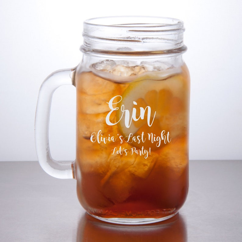 Personalized mason jar mugs, Personalized Mug Glasses, Wedding Glasses, Groomsmen gifts, Gift for Best Man, Groomsman, Bridesmaid, Bride image 6