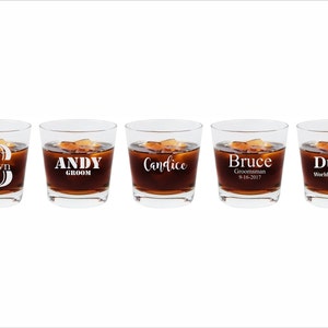 Personalized Whiskey Glasses, Groomsmen Whiskey Glasses, Groomsmen Gifts, Engraved Whiskey Glass, Boyfriend Gift, Gift For Men, Monogram