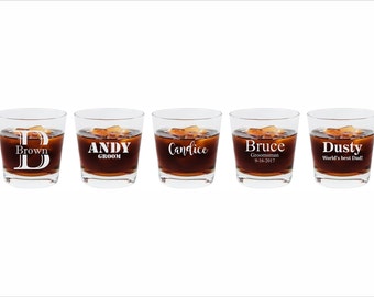 Personalized Whiskey Glasses, Groomsmen Whiskey Glasses, Groomsmen Gifts, Engraved Whiskey Glass, Boyfriend Gift, Gift For Men, Monogram