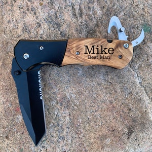 Personalized pocket knife, Fathers Day Gifts, Husband Gift, Engraved Knife, Custom Knife, Anniversary, Valentine&#39;s Day, Groomsmen gift, Dad
