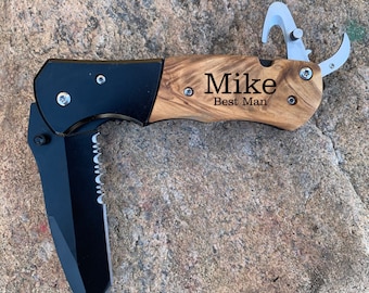 Personalized pocket knife, Fathers Day Gifts, Husband Gift, Engraved Knife, Custom Knife, Anniversary, Valentine's Day, Groomsmen gift, Dad